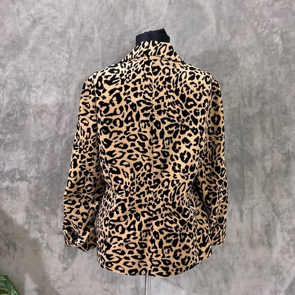 Chico's Blazer Womens Size 2-Large Cheetah Print One Button Bold Casual Jacket - Picture 3 of 15